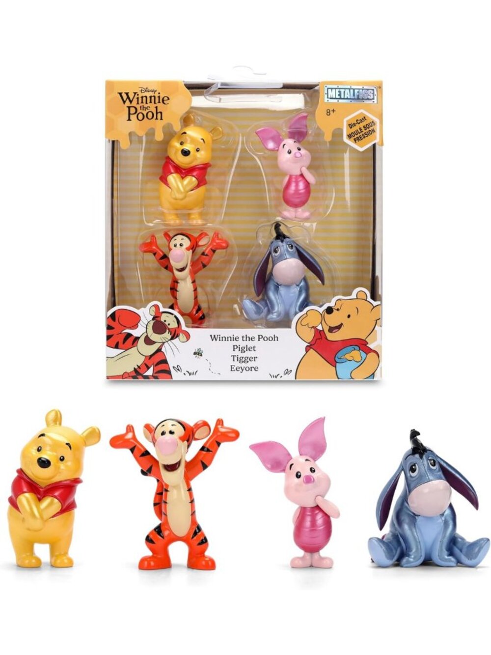 Disney Winnie the Pooh Mini Figures Set - 4-Pack Die-Cast Collectibles Toys